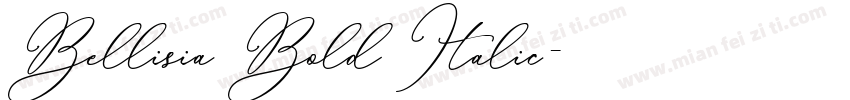 Bellisia Bold Italic字体转换